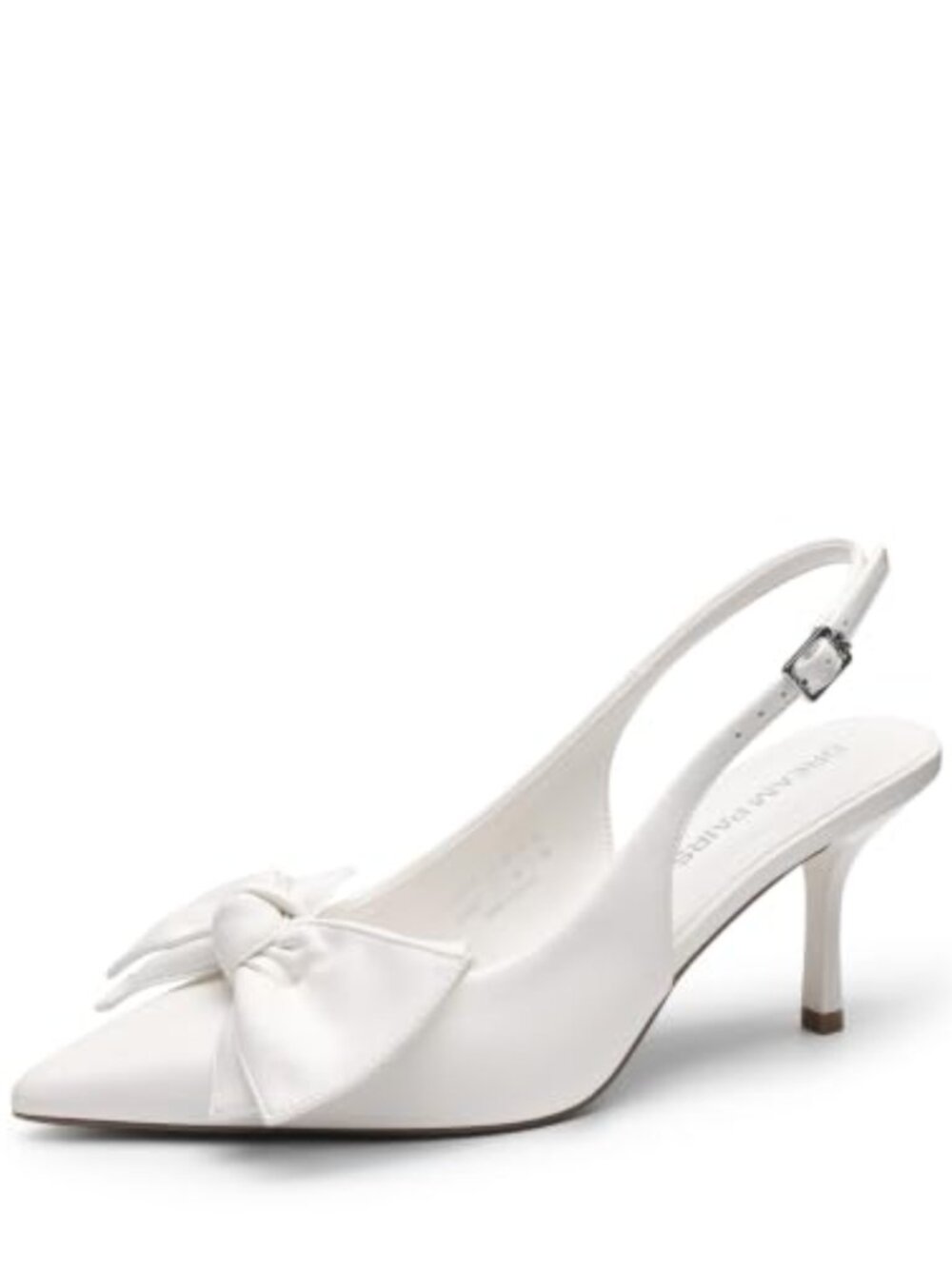 Women's Slingback Kitten Heels Pointed Toe Bow Adjustable Strap Dress Shoes